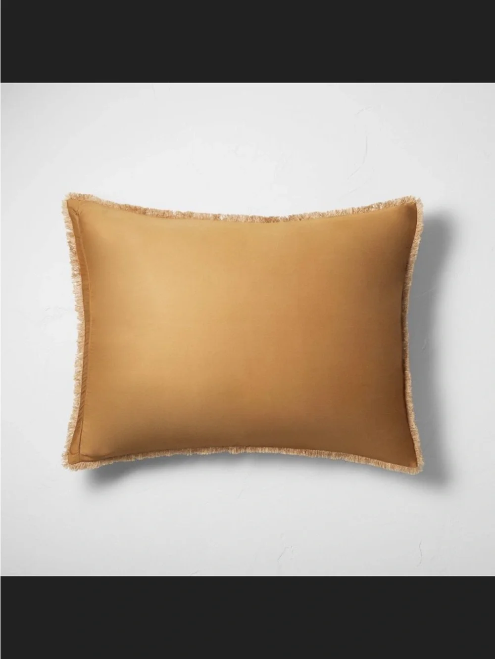 Standard Heavyweight Linen Blend Pillow Sham Warm Brown- Casaluna